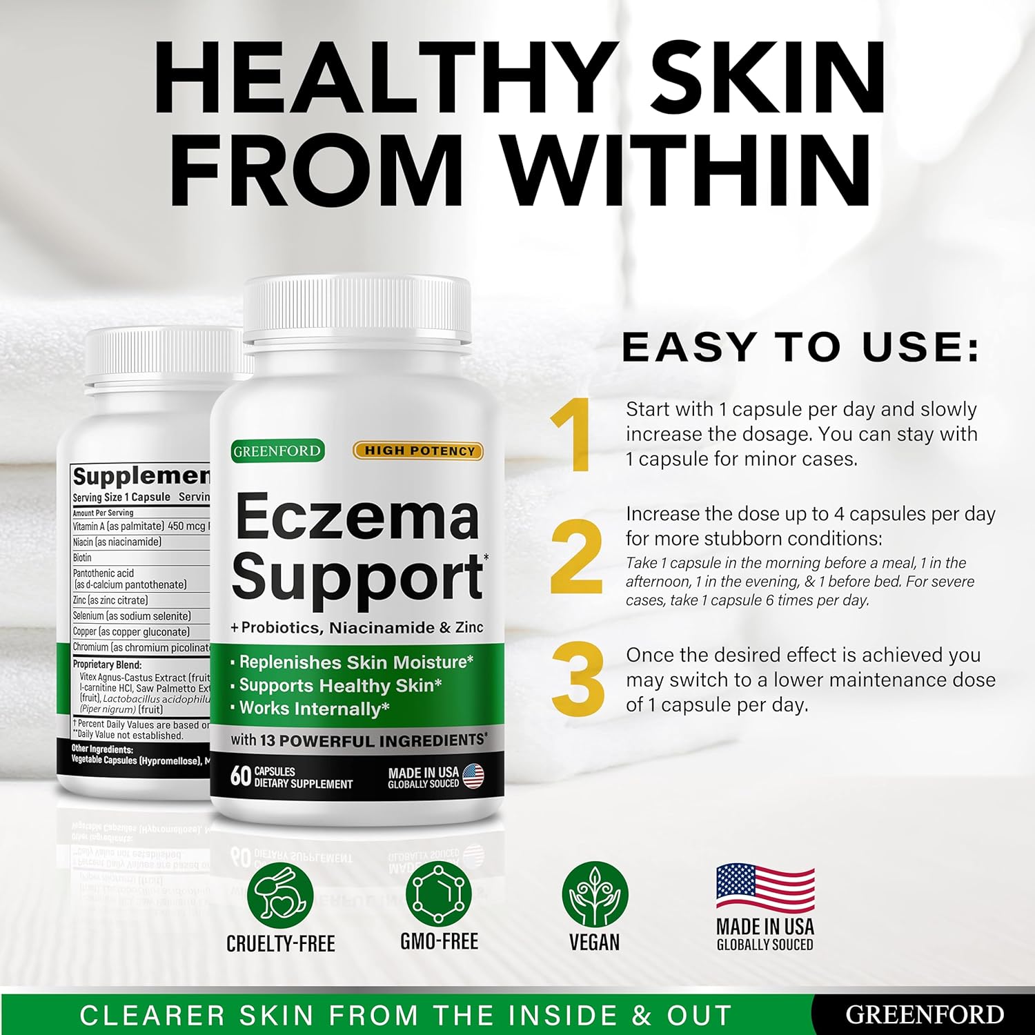 Greenford Eczema Support | Skin Health Capsules, 60ct