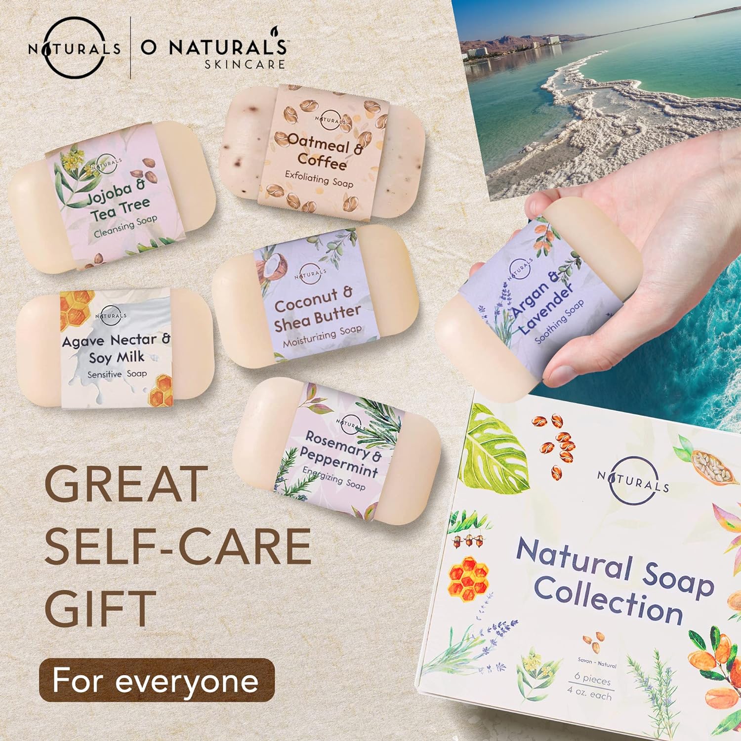 100% Natural Bar Soap - 6 Pieces