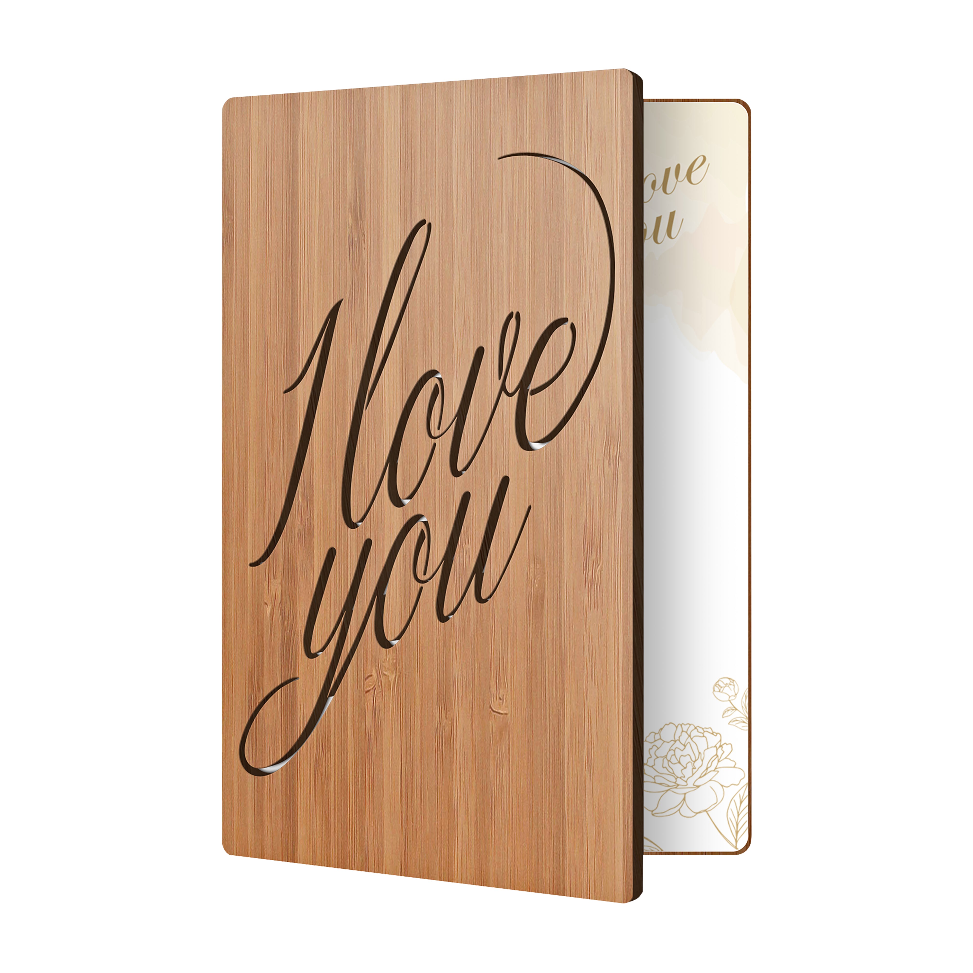 Handcrafted Bamboo Anniversary Cards - Cursive