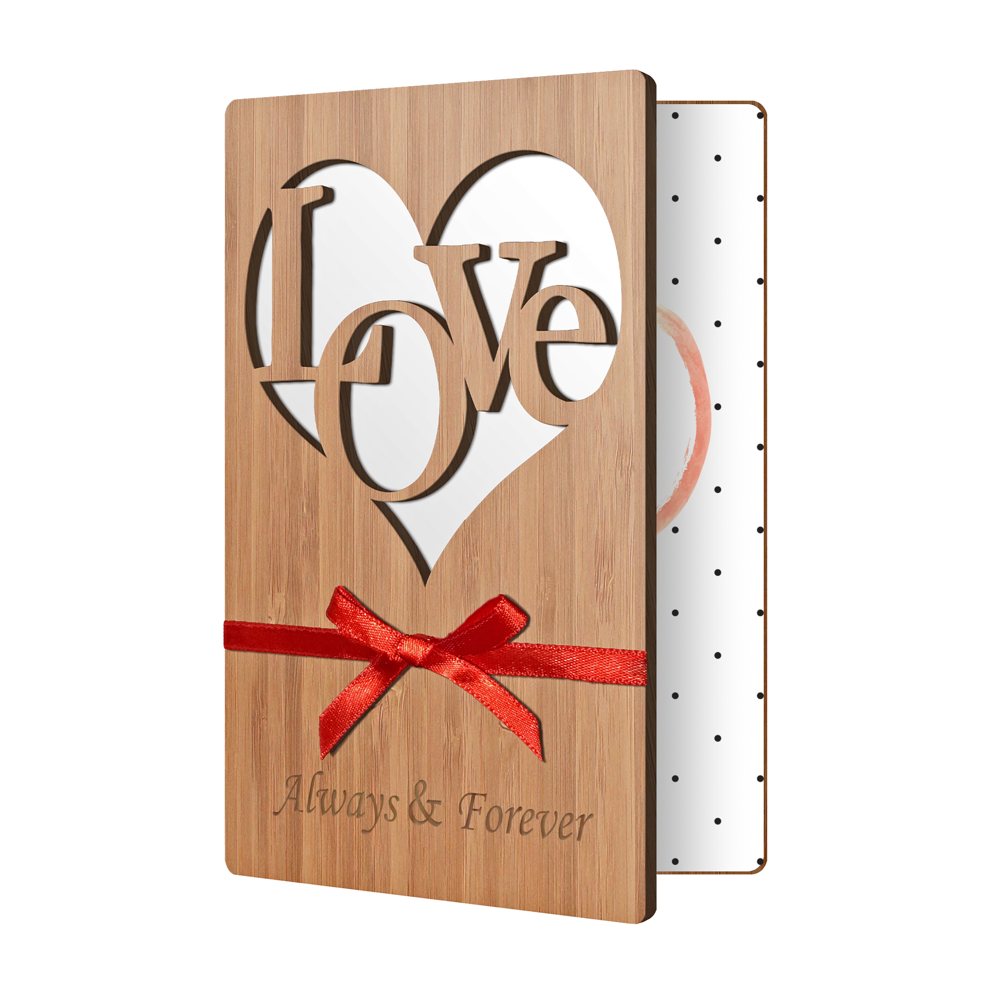 Handcrafted Bamboo Mother's Day Cards - Love in Heart