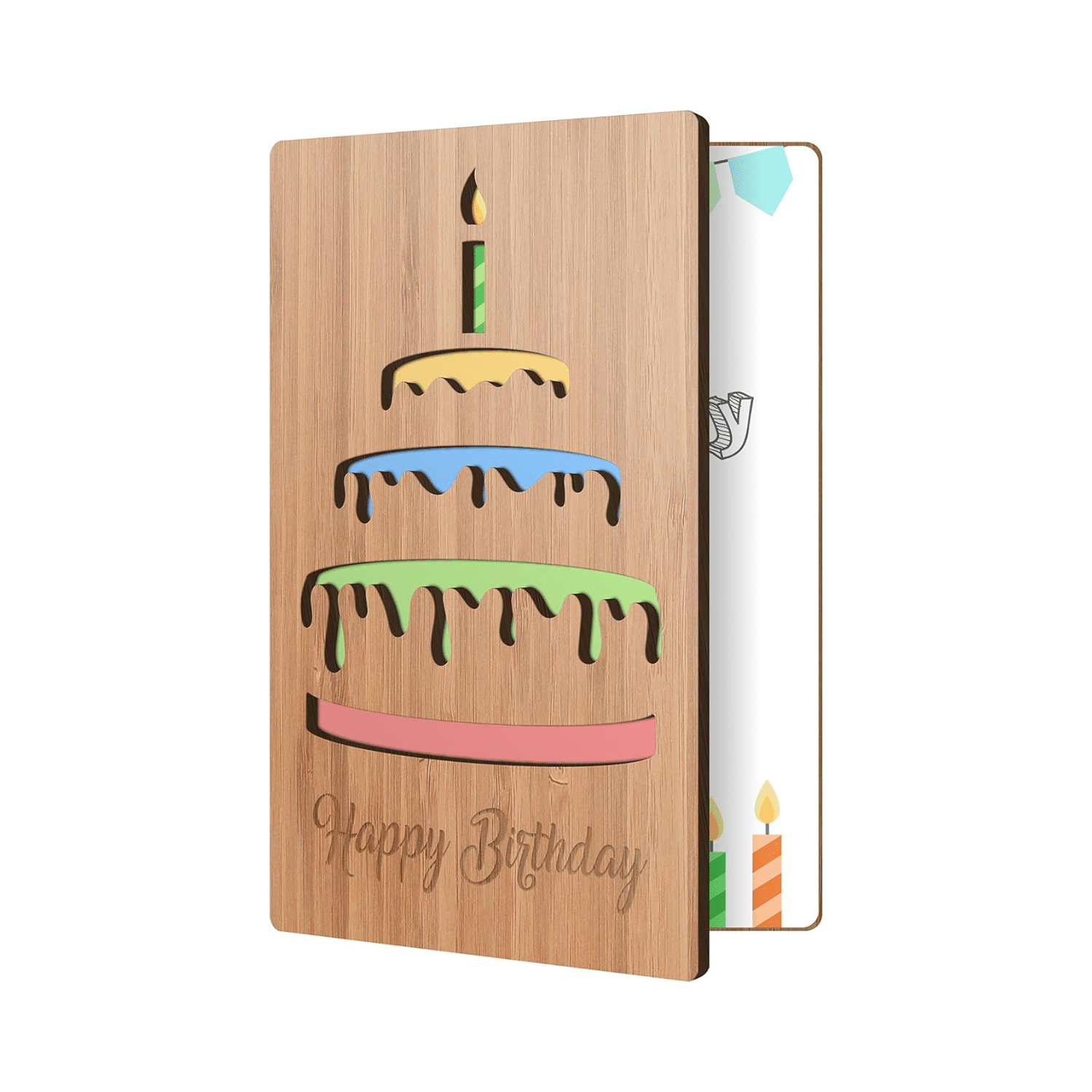 Handcrafted Bamboo Birthday Cards - Birthday Frosting
