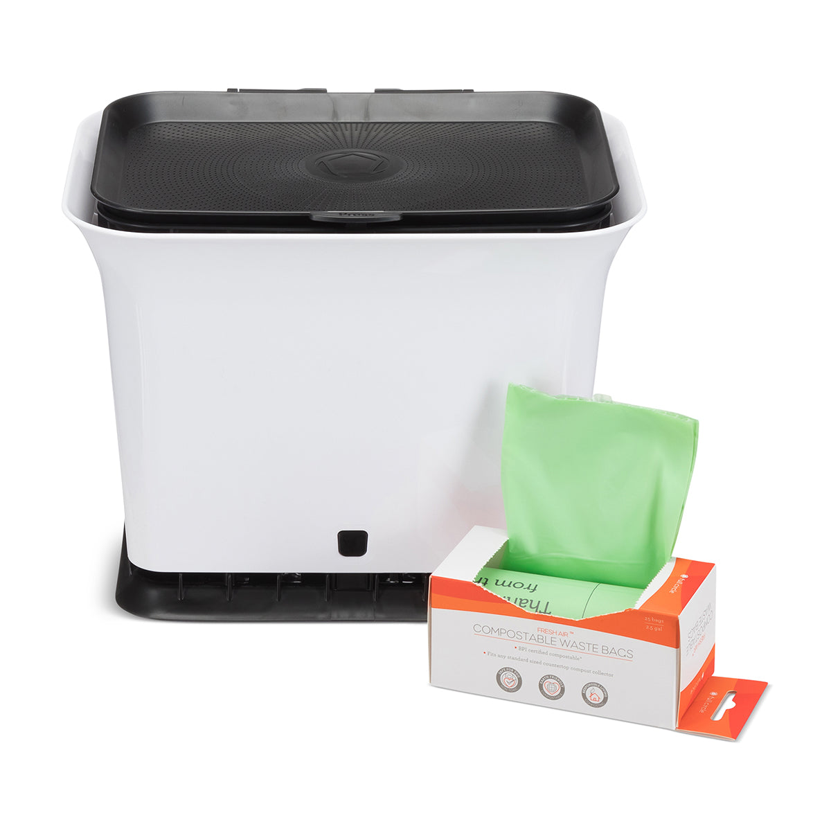 Odor-Free Kitchen Compost Collector Plus Bags