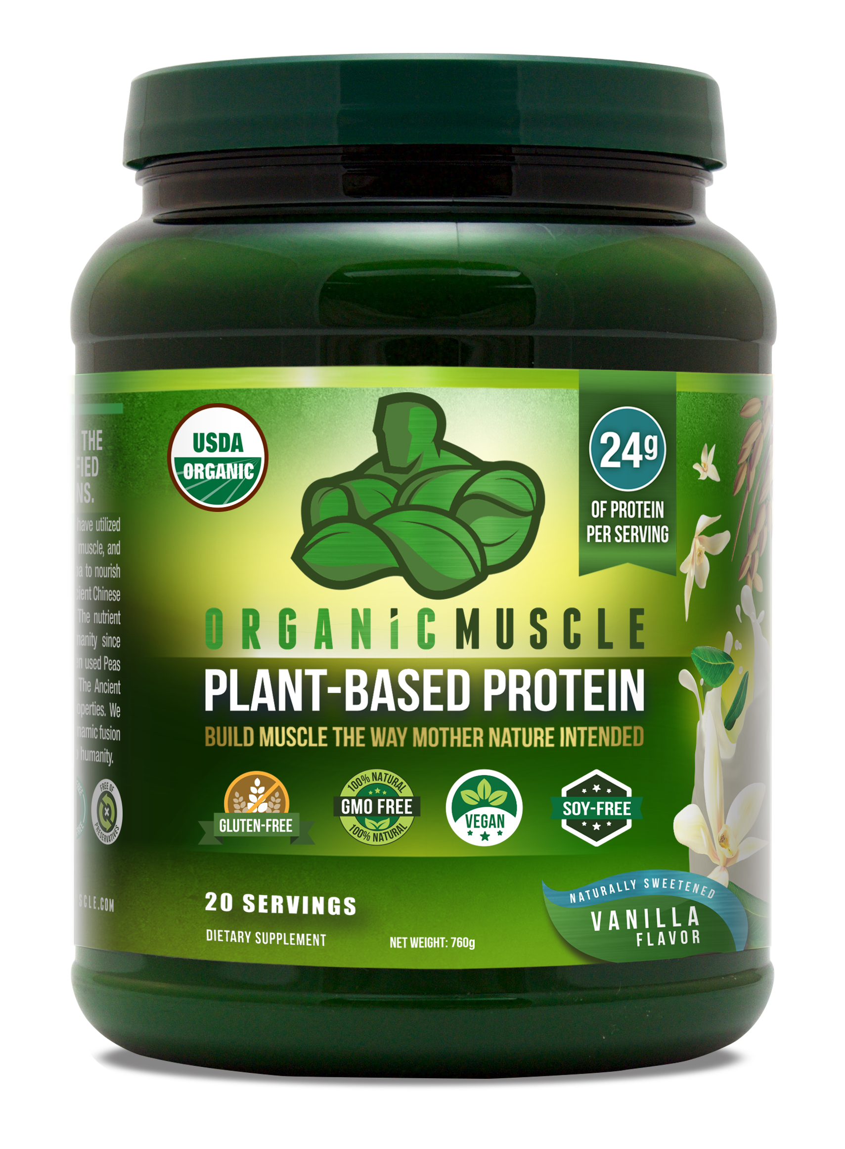 Organic Vegan Protein Powder - Vanilla - 20 Servings