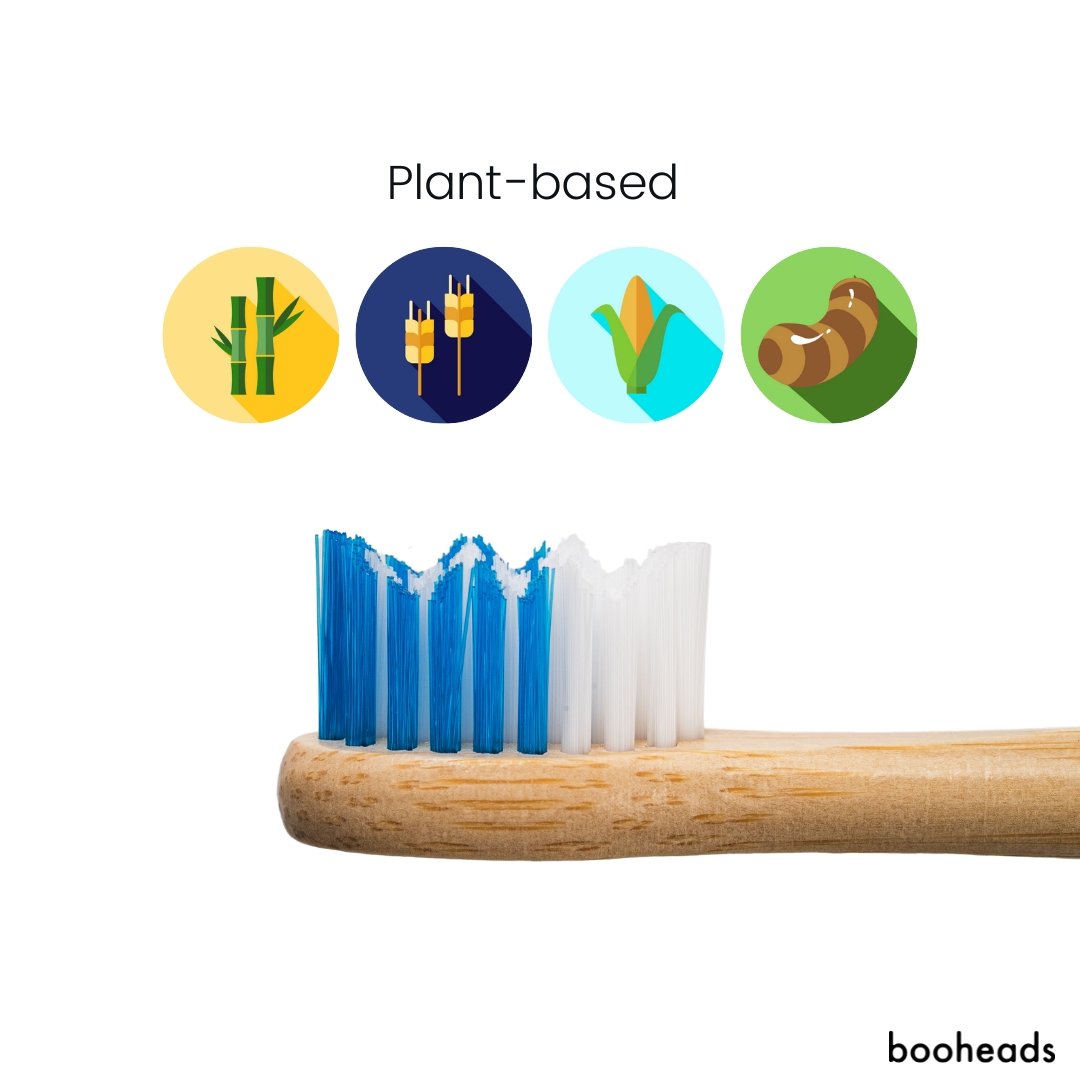 Bamboo Electric Toothbrush Heads for Sonicare Deep Clean in Blue and Yellow - 2 Pack