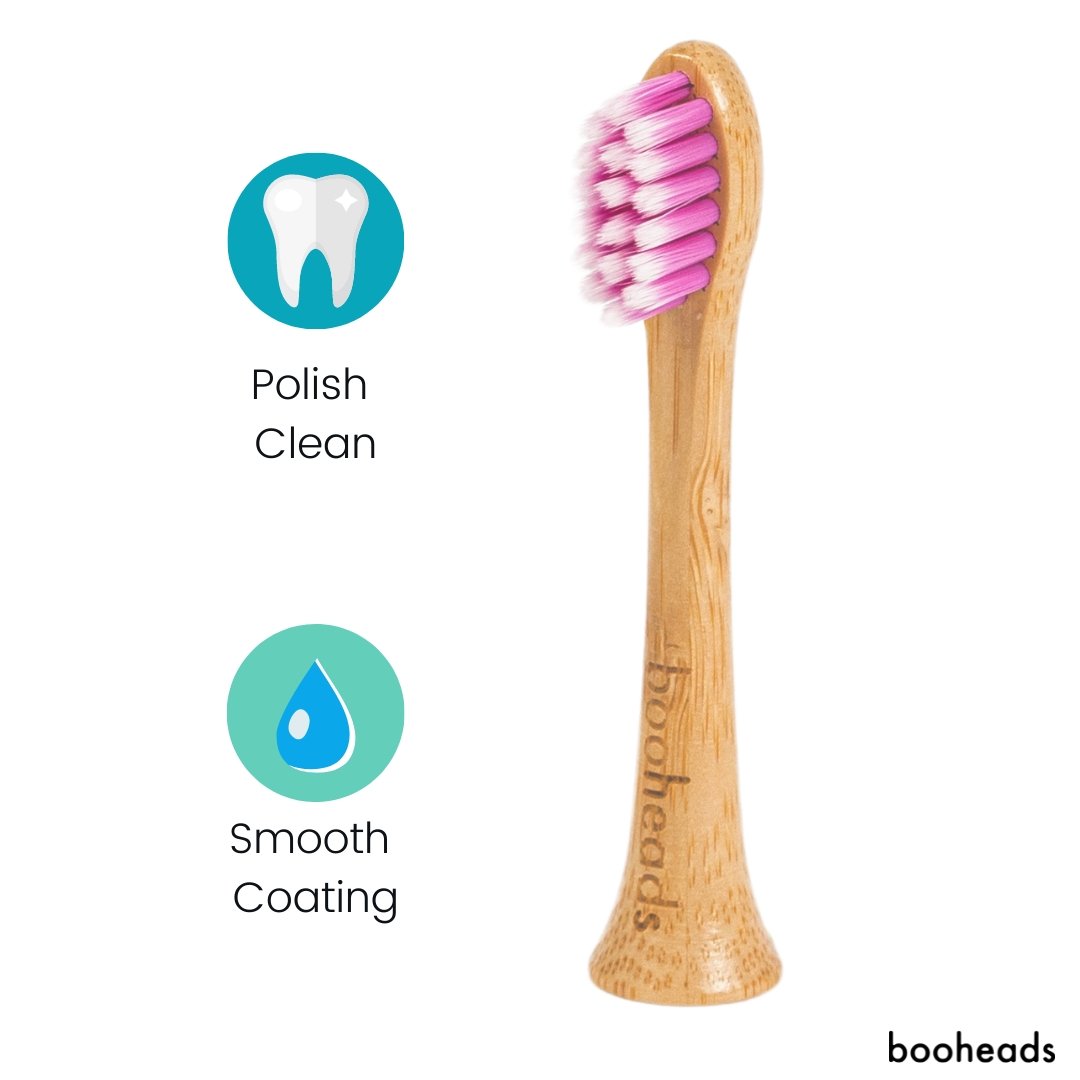Bamboo Electric Toothbrush Heads for Sonicare Polish Clean in Multicolor - 4 Pack