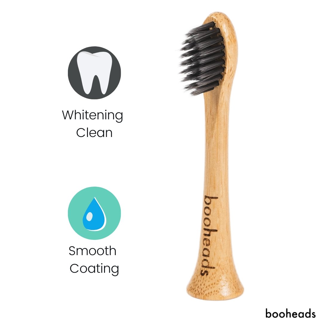 Charcoal Bamboo Electric Toothbrush Heads for Sonicare Polish Clean - 4 Pack