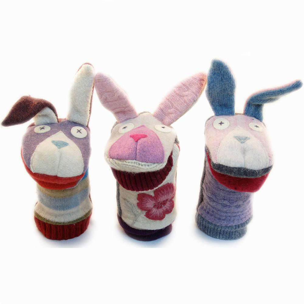 Bunny Puppet from Reclaimed Wool