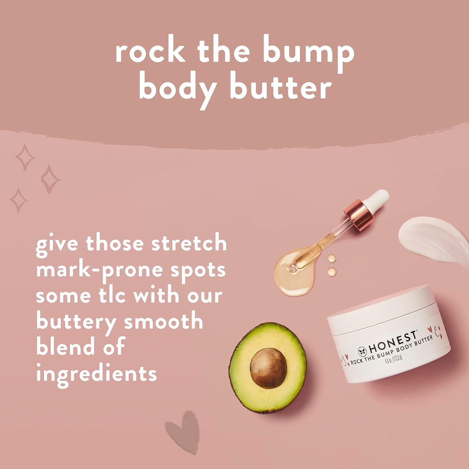 Honest Mama Body + Belly Bump Love Bundle | Moisturizing, Plant-Based Oil + Stretch Mark Butter Cream