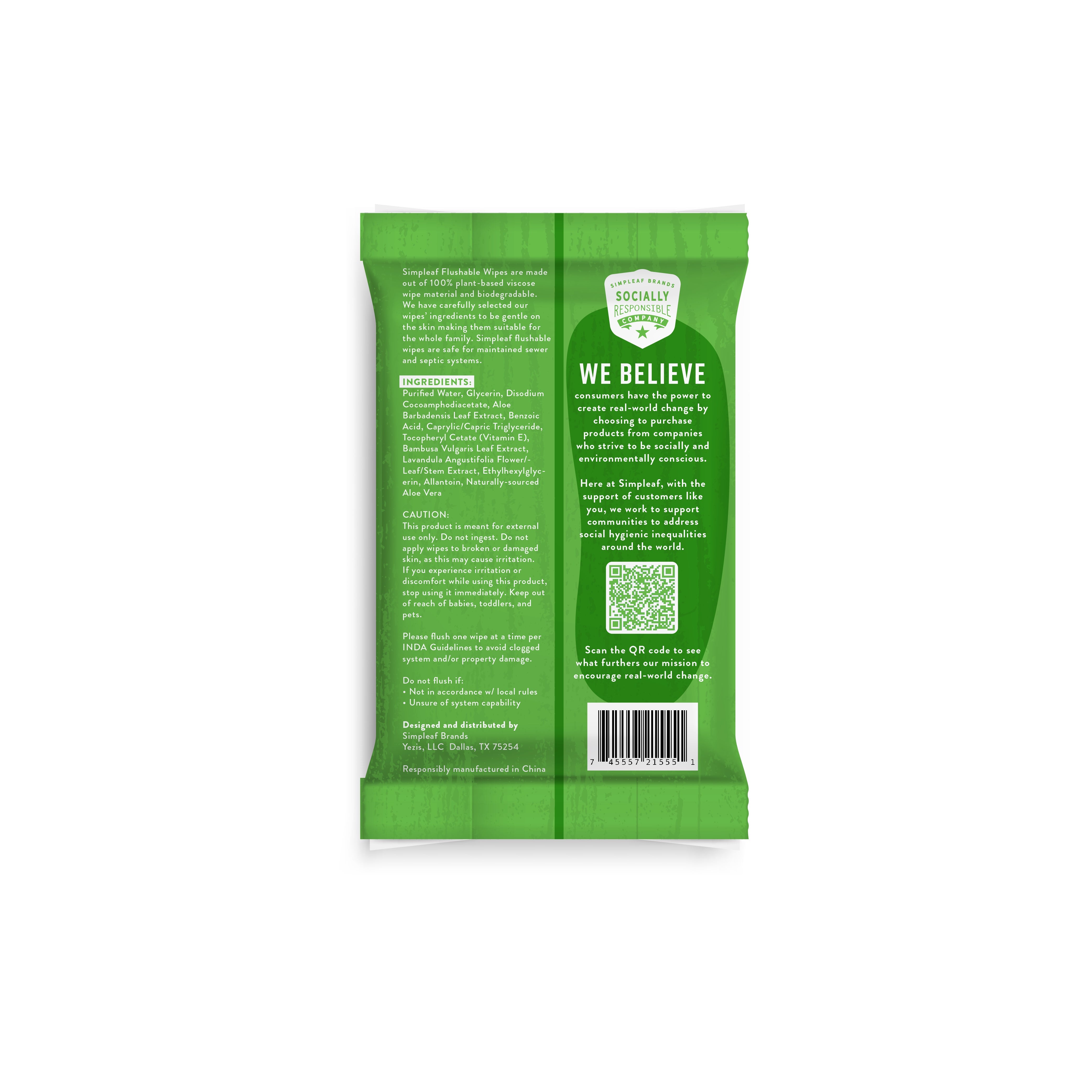 Aloe Vera + Unscented Flushable Wipes Bundle