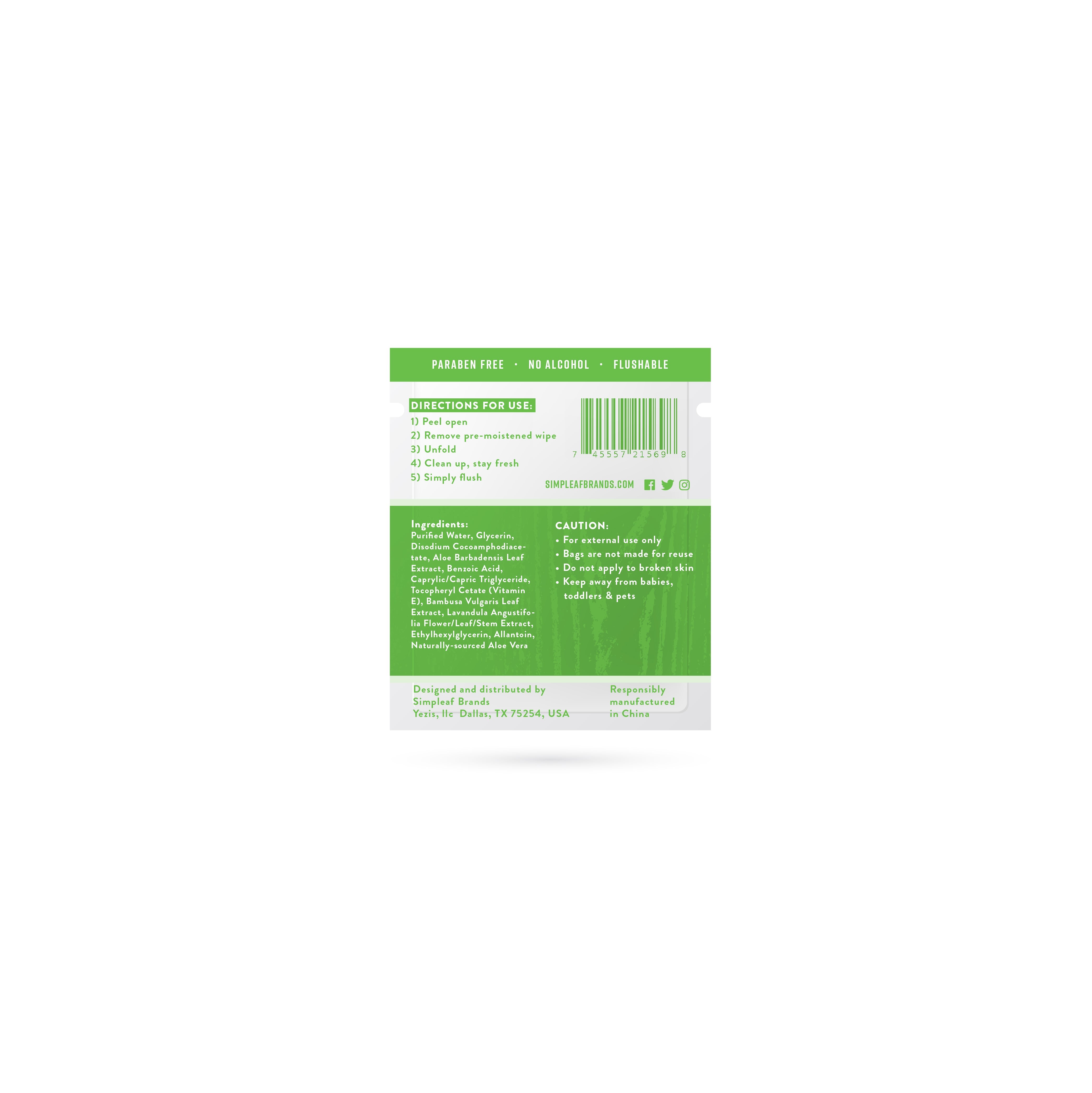 Aloe Vera Flushable Wipes Travel Bundle