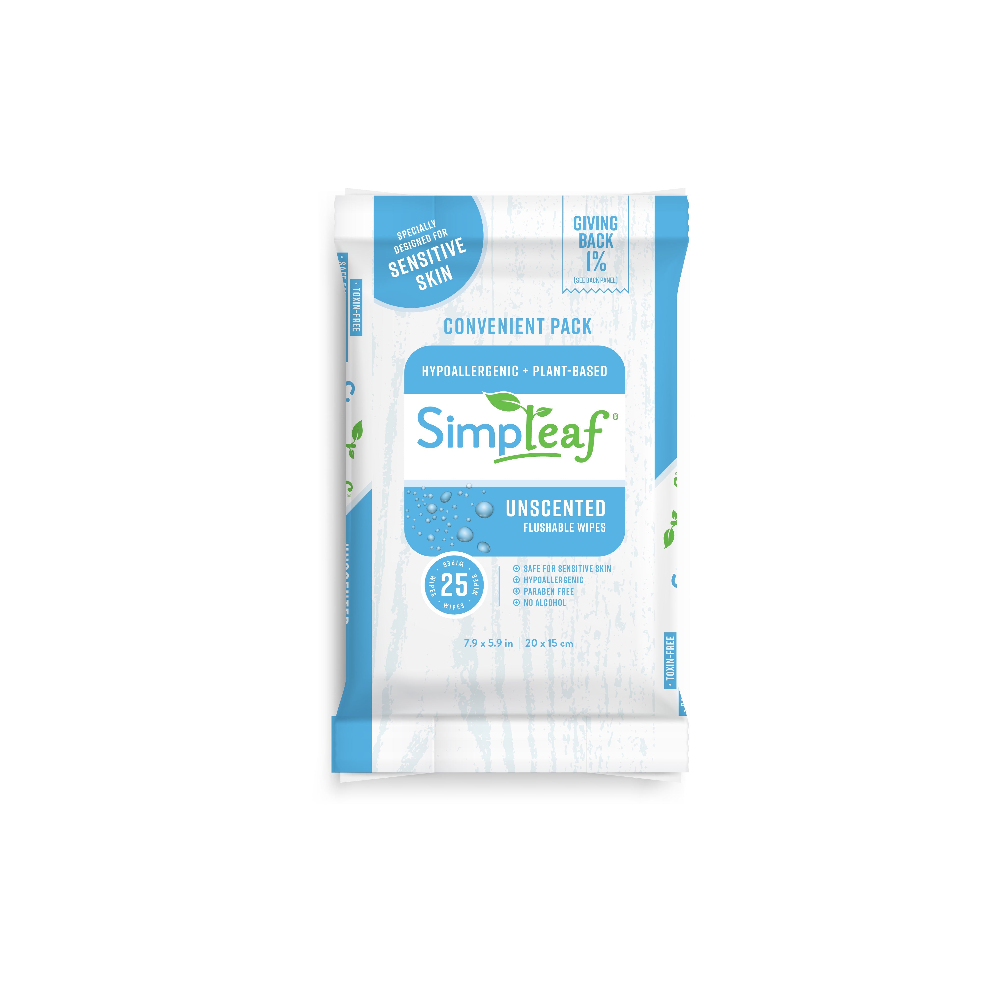 Unscented Flushable Wipes Travel Bundle