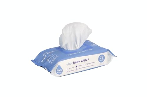 Baby Wipes | Fragrance-Free, Hypoallergenic, 99% Water Based, 1 Pack