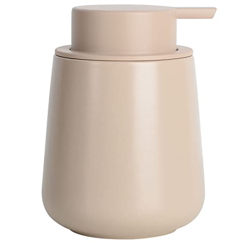 Hand Soap Dispenser | Ceramic, 12 oz, Refillable, Khaki