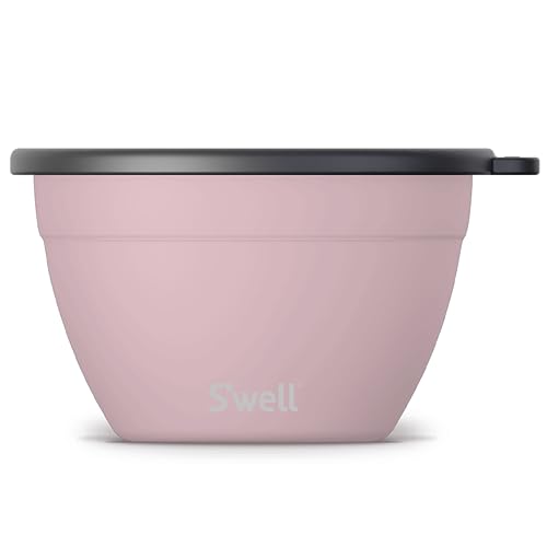 Stainless Steel Salad Bowl Kit | 64 oz, Pink Topaz, Leakproof, Easy to Clean