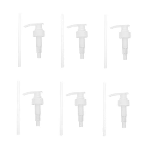 Lotion Pump | 6 Pack, Black and Clear, Reusable Dispenser