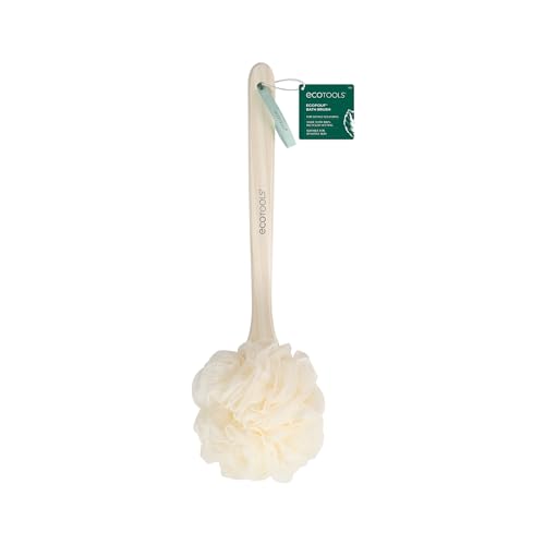 Bath Brush | Long Handle, Eco-Friendly, Gentle Exfoliation, 1 Count