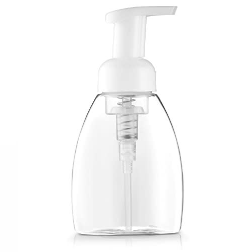 Foaming Pump Bottle | 8.5 oz, Clear, Compatible with Concentrated Soaps