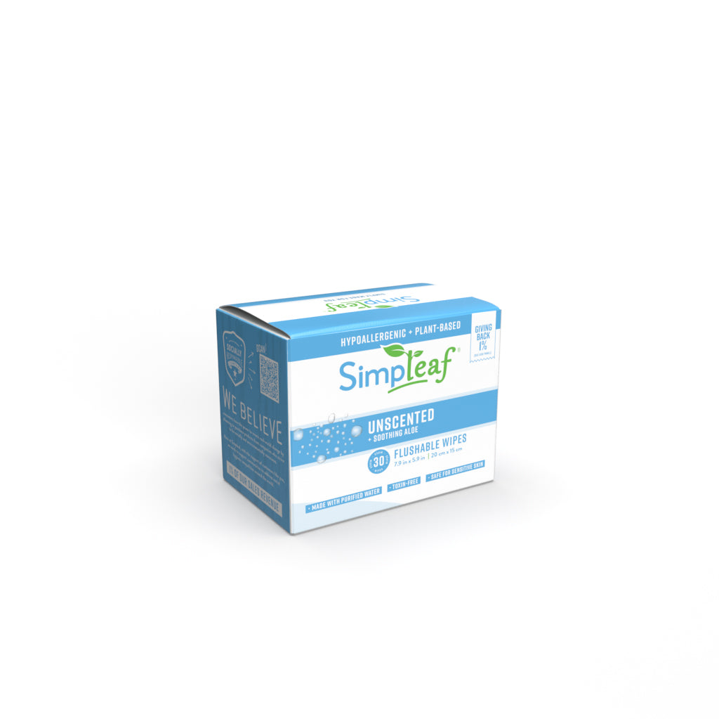 Unscented Flushable Wipes Travel Bundle