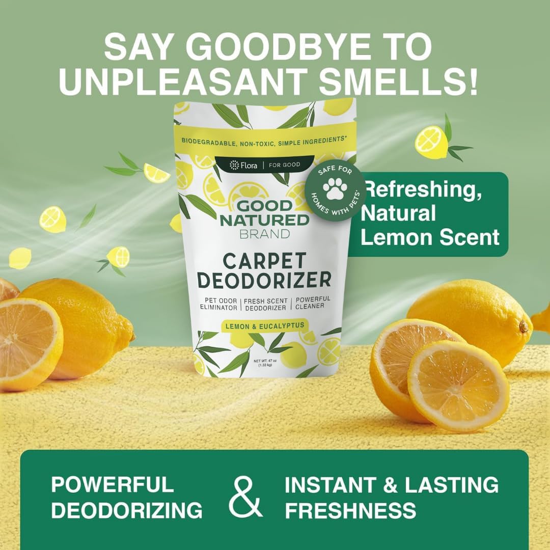 Carpet Freshener - Eucalyptus & Lemon | 47oz | Room and Linen Spray Concentrate - Sweet Lemongrass 4oz with a Reusable 16oz Bottle