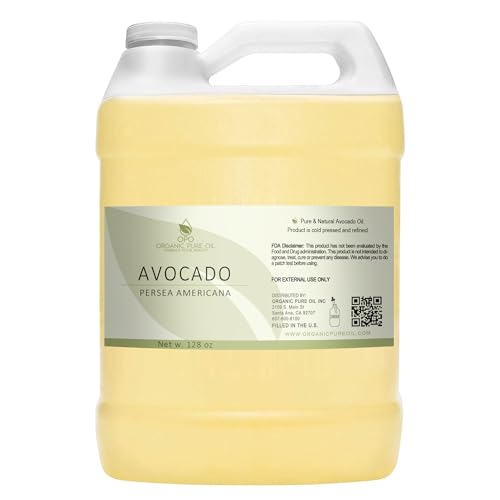 Avocado Oil | 100% Pure, 128 oz, Hydrating & Nourishing for Skin, Hair & Nails