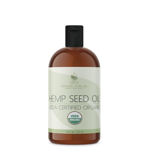 Hemp Seed Oil | 16 oz, USDA Certified Organic, Cold Pressed, Non-GMO