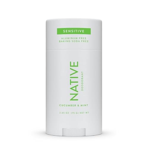 Native Sensitive Deodorant Contains Naturally Derived Ingredients, 72 Hour Odor Control | Deodorant for Women & Men, Aluminum Free with Baking Soda, Coconut Oil and Shea Butter, Cucumber & Mint