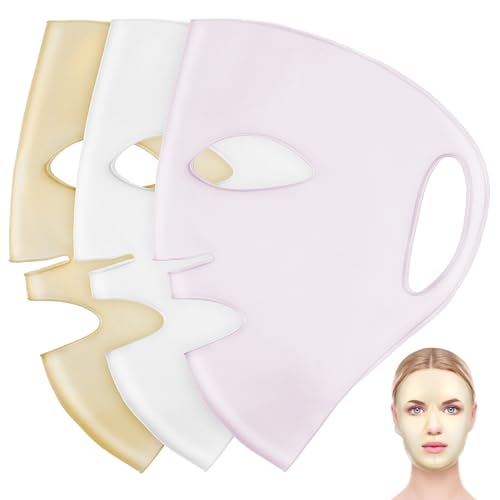 Face Mask | 3 Pcs, Reusable Silicone, Moisturizing, Prevents Evaporation