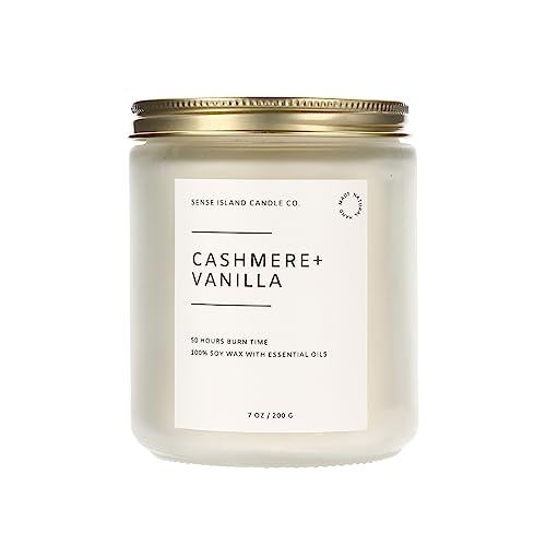 Scented Candle | Cashmere Vanilla, 100% Natural Soy, Home Fragrance