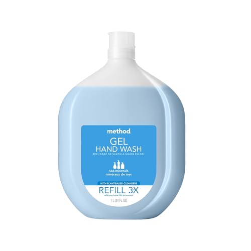 Gel Hand Soap Refill | Sea Minerals, Biodegradable Formula, 34 Fl Oz, Pack of 1