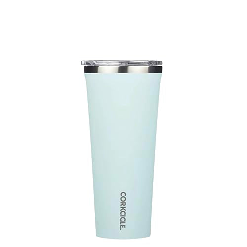 Insulated Travel Coffee Mug | Gloss Powder Blue, 24 oz, Keeps Beverages Cold 9+hrs, Hot 3hrs