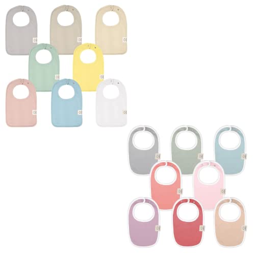 Baby Bibs | 8-Pack, Organic Cotton, Teething & Drool Protection