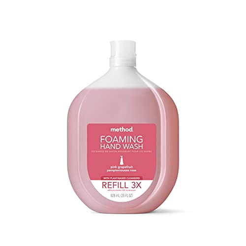 Foaming Hand Soap Refill | Pink Grapefruit, Recyclable Bottle, Biodegradable Formula, 28 oz, Pack of 1