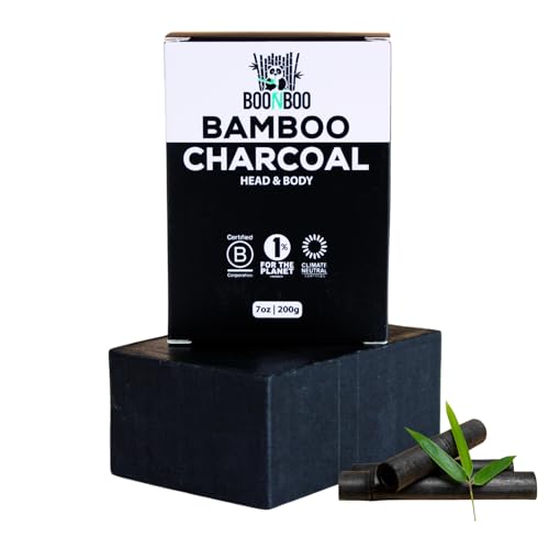 Bamboo Charcoal Soap | 7oz / 200g, African Black Bar