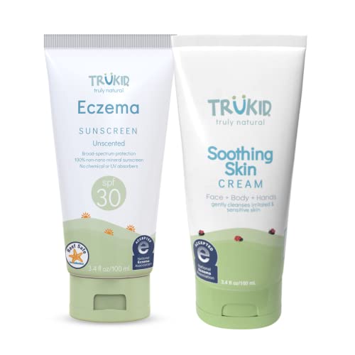 Eczema Relief Bundle | Skin Cream and Sunscreen, All Natural Ingredients, Unscented