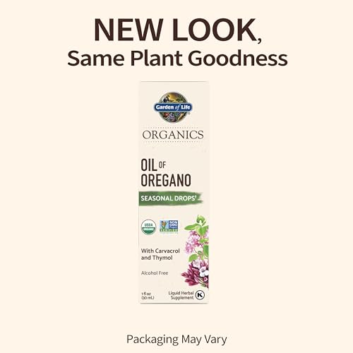 Oregano Oil | Seasonal Drops, 1 fl oz, Alcohol-Free, Organic, Non-GMO, Vegan