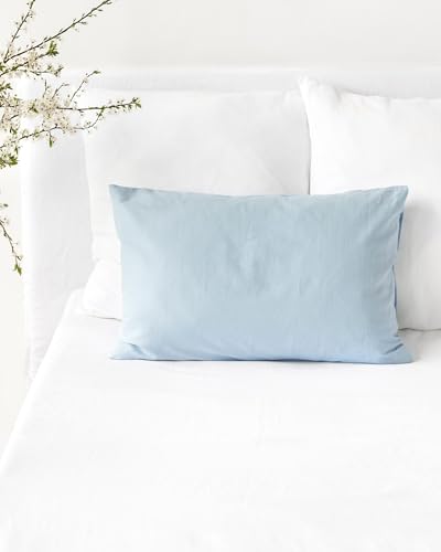 Pillowcase | Sky Blue, Queen Size, Cotton-Linen Blend, Breathable