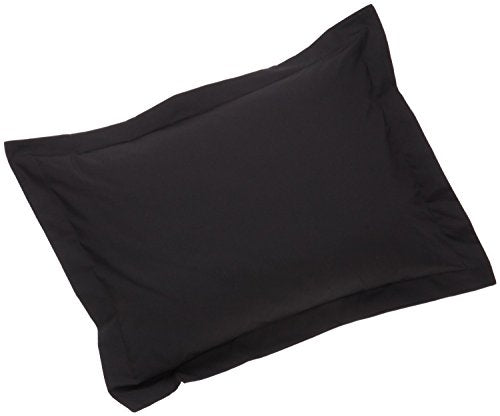 Pillow Sham | 100% Pure Natural Cotton, Hypoallergenic, 200 TC, 26"x30", Black