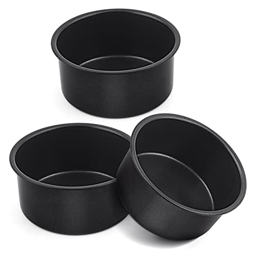 Cake Pan Set | 4 Inch, Nonstick, Set of 3, Stainless Steel Core