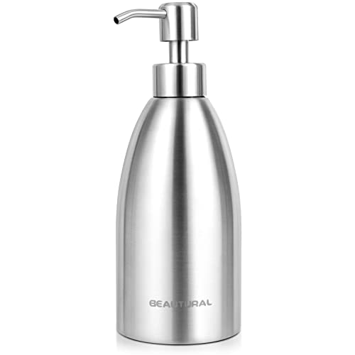 Soap Dispenser | Stainless Steel, 15.2 oz, Rust-Proof, Kitchen & Bathroom Use