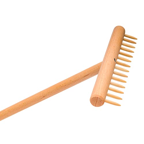 Carpet Rake | Eco-Friendly, Oiled Beechwood, 28-1/3-Inch Handle