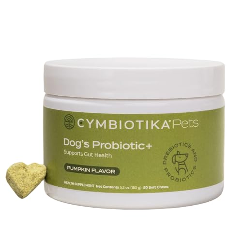 Dog Probiotic Supplement | Gut Health & Immune Support, Pumpkin Flavor - 50 Chews