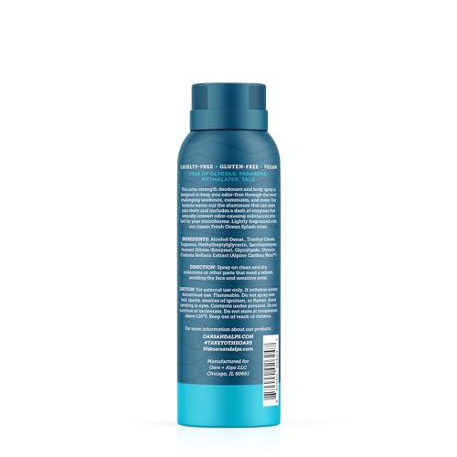 Deodorant Spray | Aluminum Free, Travel Size, Fresh Ocean Splash