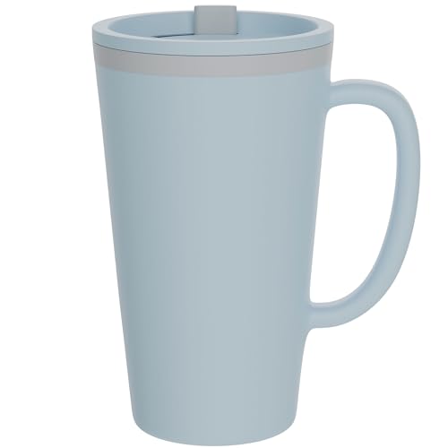 Travel Mug | Insulated, 16 oz, Double Wall, BPA-Free, Light Blue