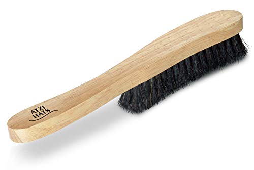 Hat Brush | 100% Horse Hair Bristle, Large Beech Wood Handle