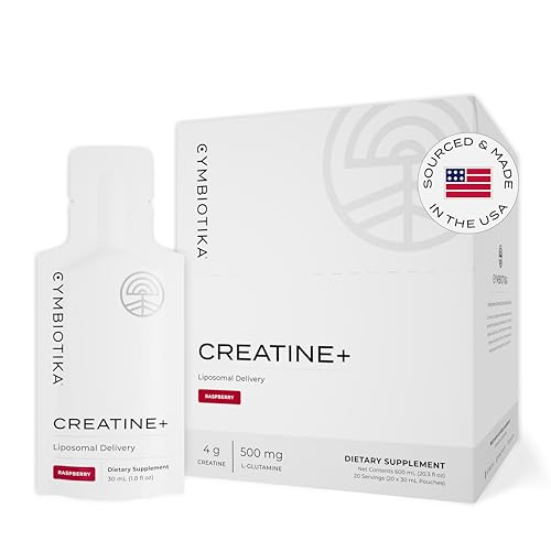 Creatine Supplement | Amino Energy, Recovery, Muscle Mass, Raspberry Flavor - 30ml Pouches, 20 Pack