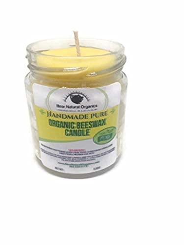 Beeswax Candle | 100% Raw Aromatherapy, Cinnamon Scent, 6 oz.