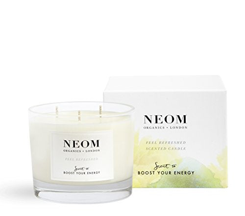 Scented Candle | 3 Wick, Lemon & Basil, Essential Oil Aromatherapy