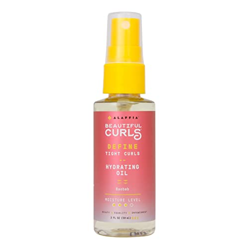 Hair Oil Spray | For Thick & Curly Hair, Argan Oil and Baobab, Replenish & Revitalize Dry, Damaged Hair, 2 Fl Oz