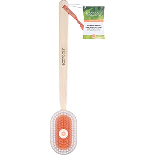 Bath Brush | Citrus Infused, Long Ergonomic Handle, Gentle Exfoliating