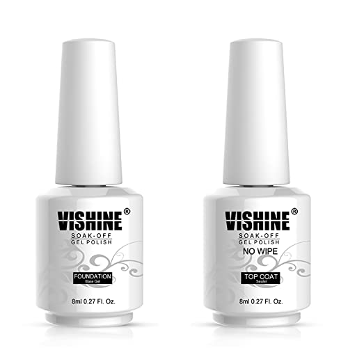 Nail Polish Set | Base Coat & No Wipe Top Coat, 8ml